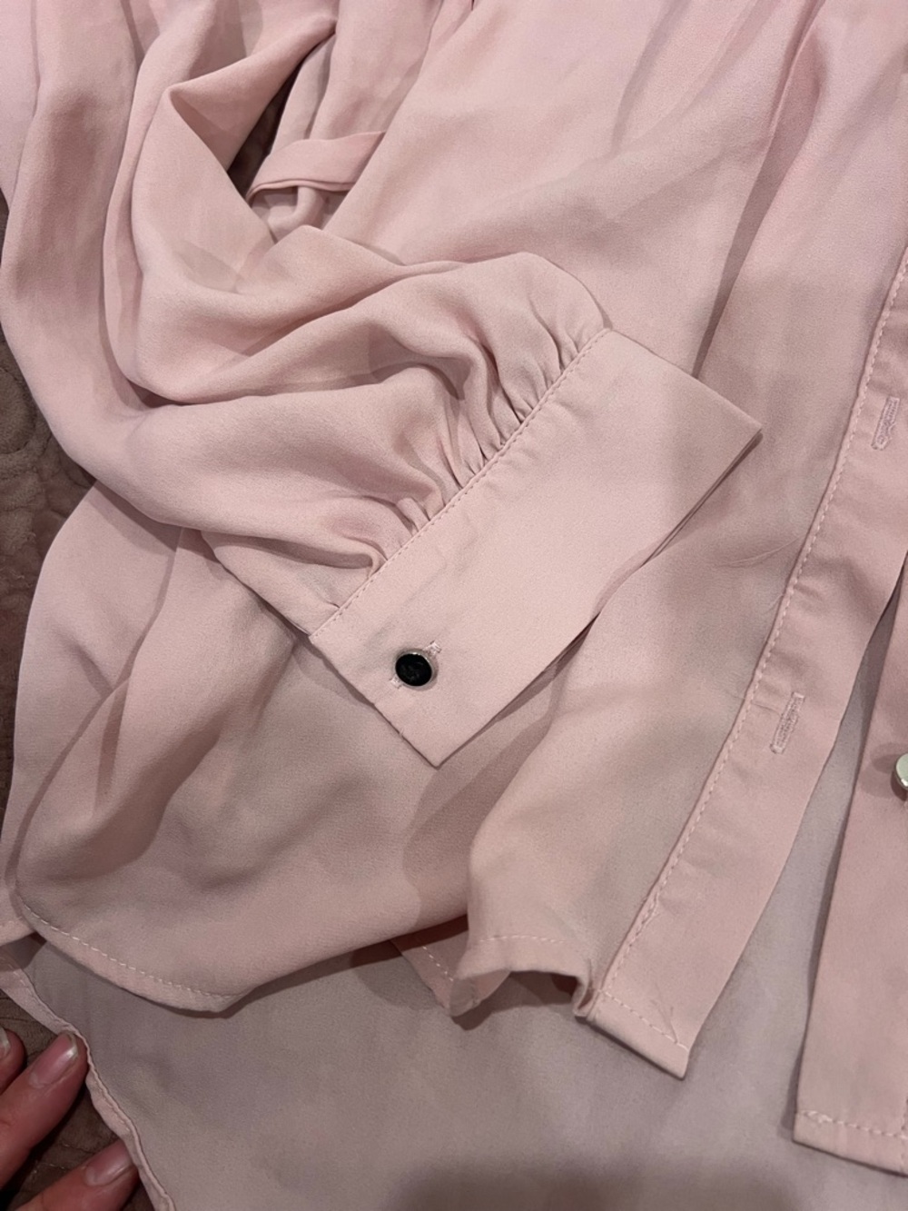 Light Pink Ruffled Blouse - Picture 3 of 3